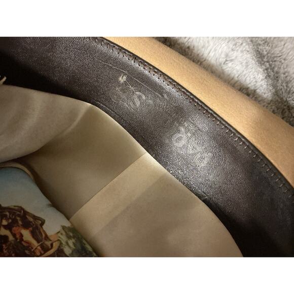 VTG Stetson 4X Western Cowboy Hat Tan Fur Felt Rancher Style USA Braided Buckle - Picture 15 of 16